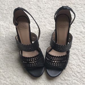 Tory Burch Laser Cut Perforated Wedges